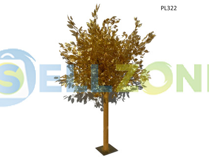 Τεχνητό χρυσό δέντρο Benjamin για διακόσμηση 1.5m – PL322